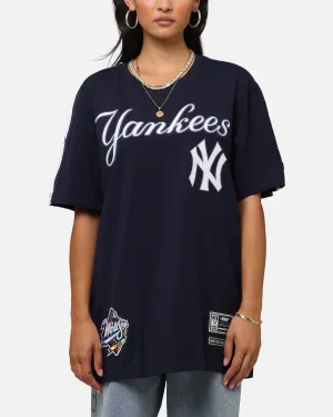 Pro Standard New York Yankees Classic Mesh Striped T-Shirt Midnight Navy