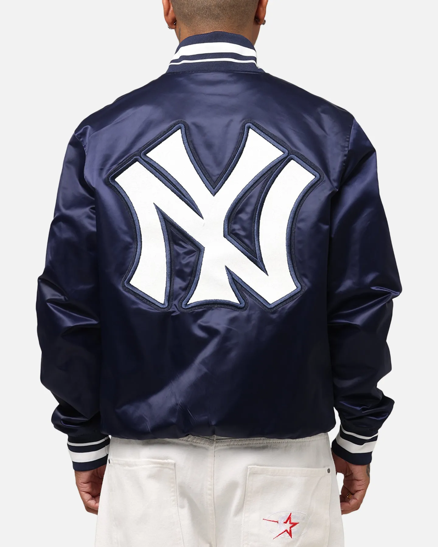Pro Standard New York Yankees Classic Satin Jacket Midnight Navy