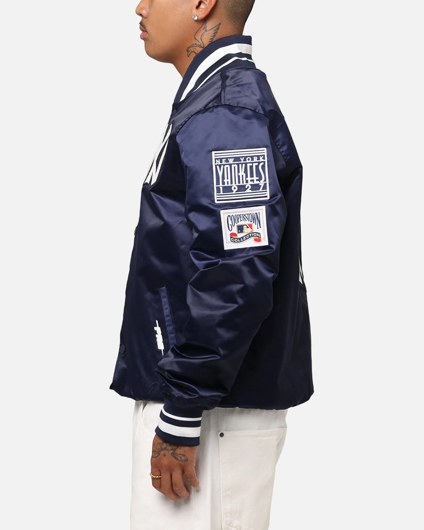 Pro Standard New York Yankees Classic Satin Jacket Midnight Navy
