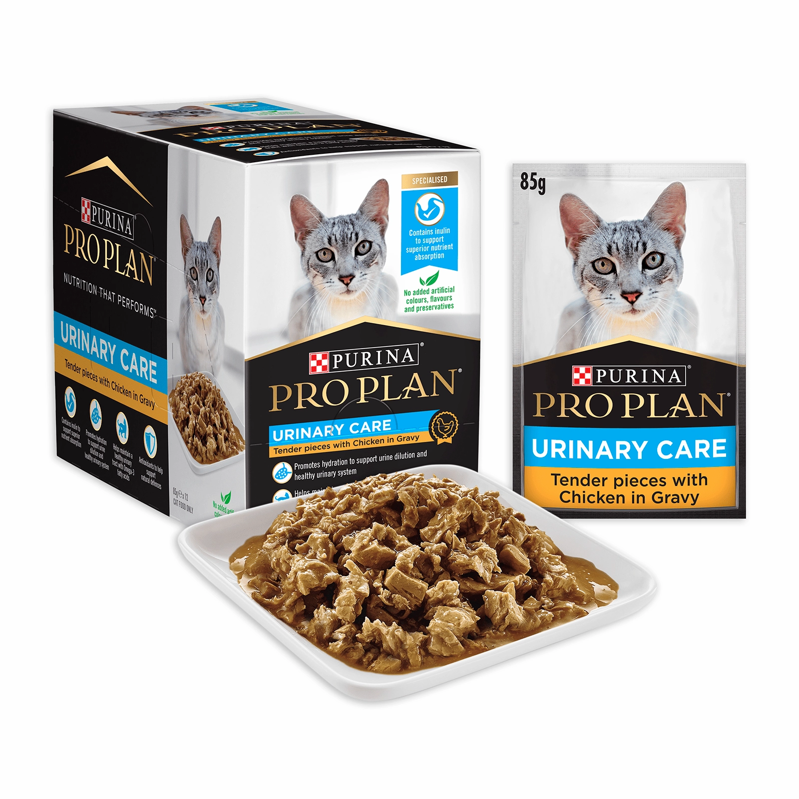 Pro Plan Cat Food Pouch Adult Urinary Health Chicken & Gravy