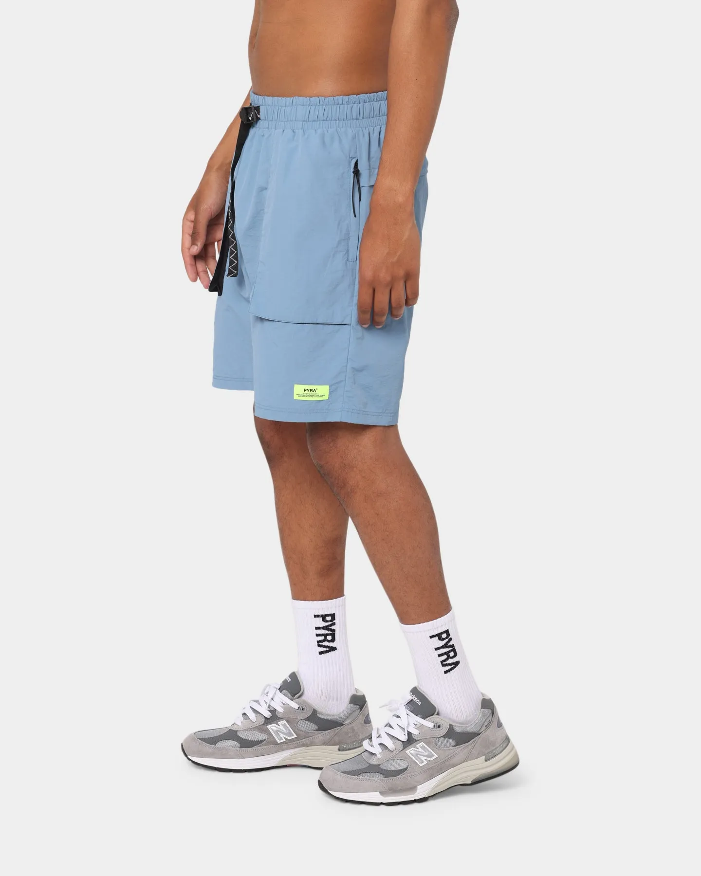 PYRA Future Nylon Shorts Blue