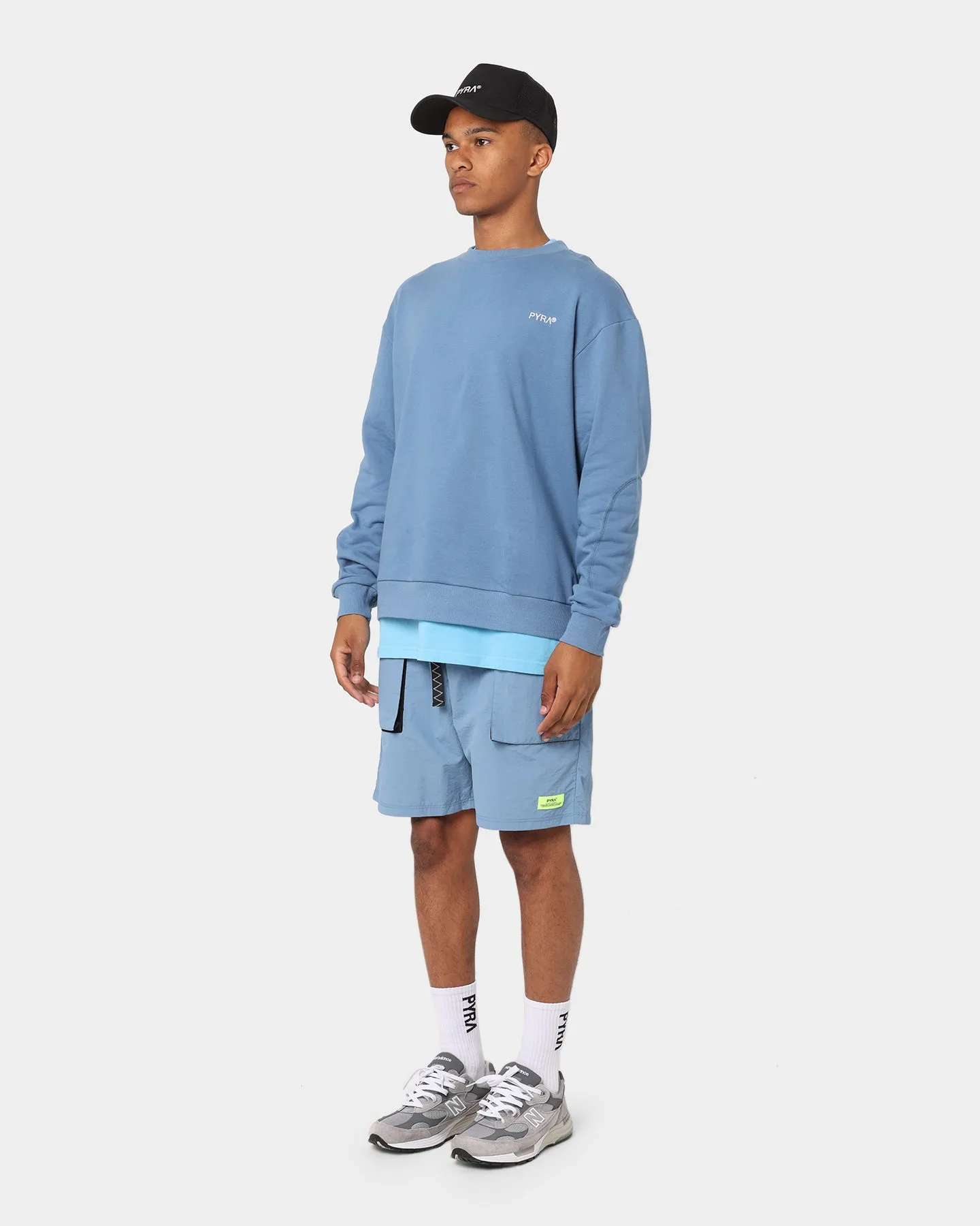 PYRA Future Nylon Shorts Blue