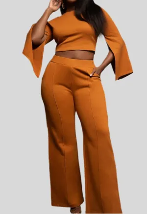 Raquel Pants Set In Caramel