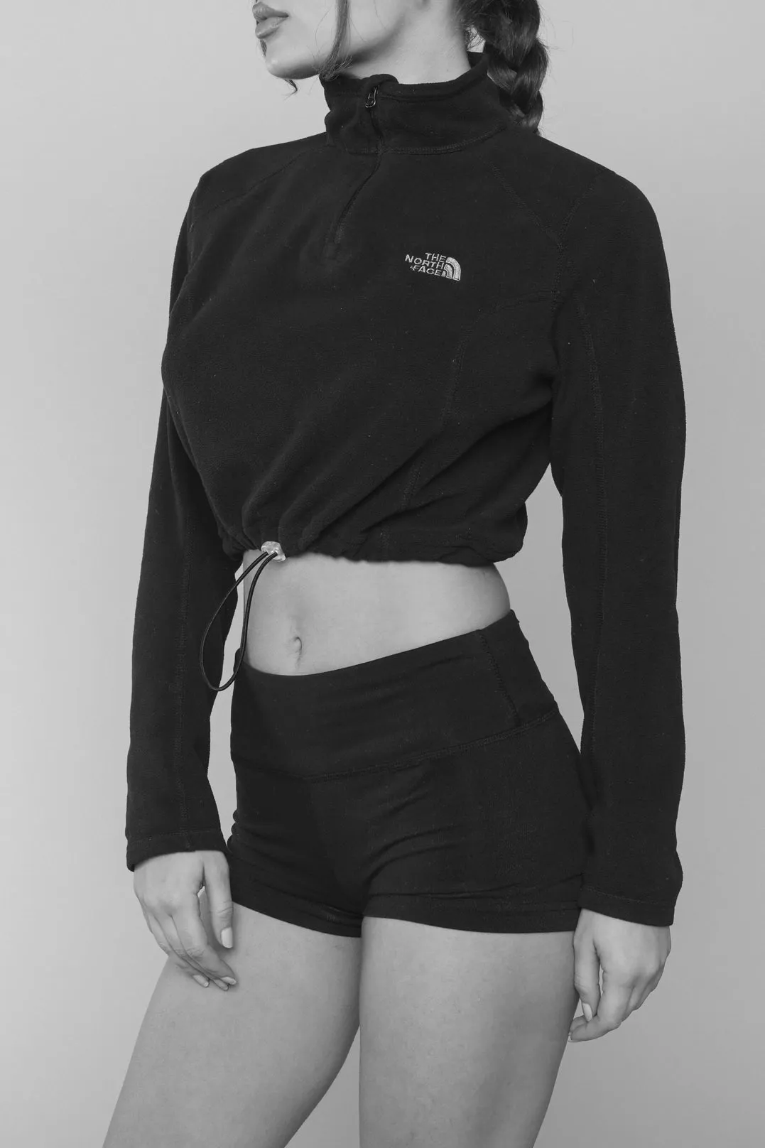 Rework North Face Crop Fleece Sweater - XL