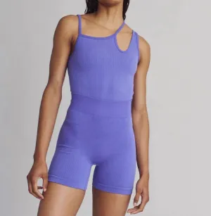 Rib Biker Short In Grapemist