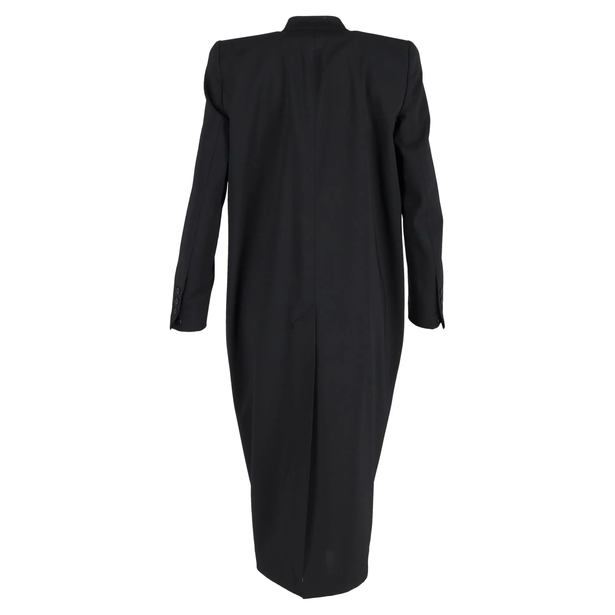 Rick Owens Mid Length Coat in Black Wool
