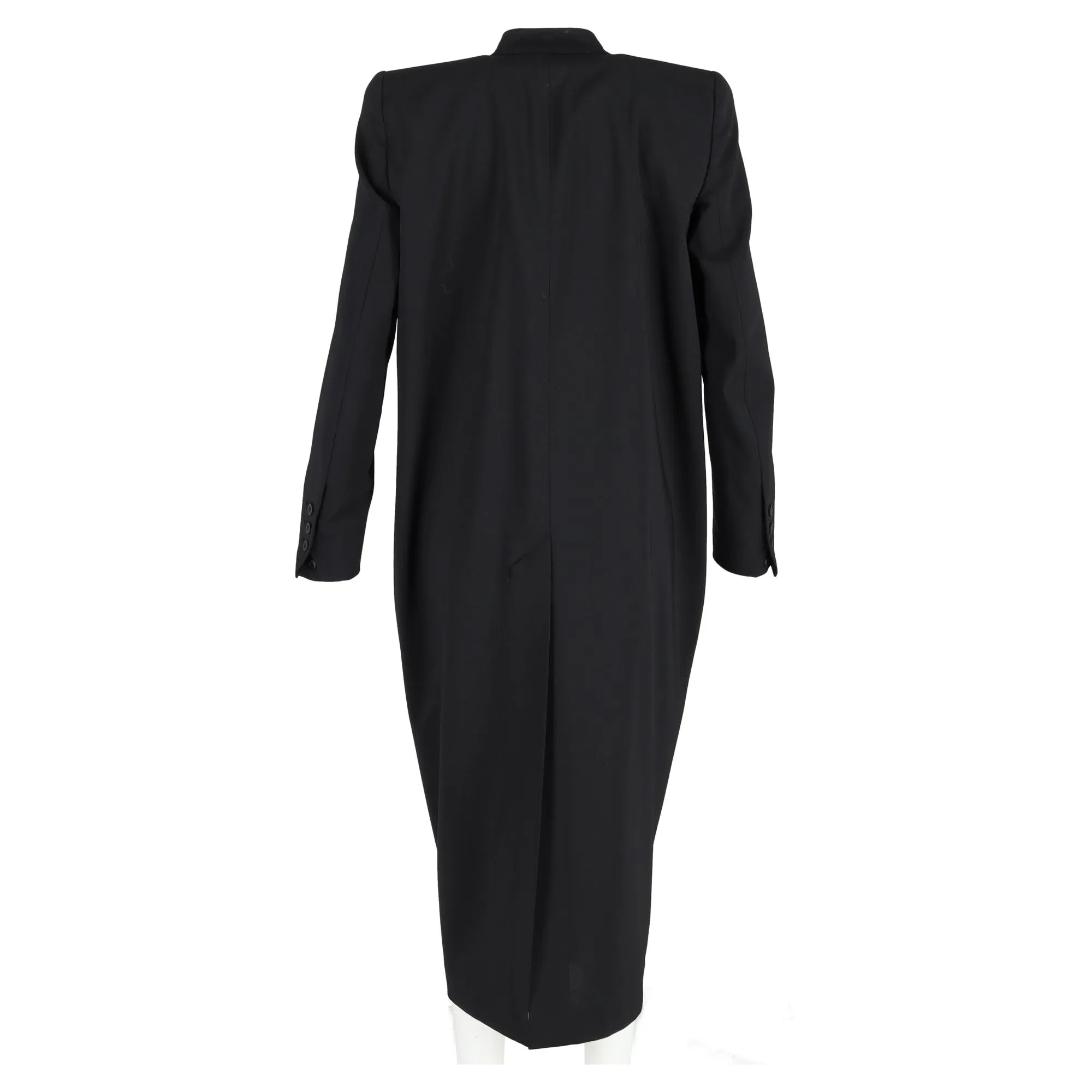 Rick Owens Mid Length Coat in Black Wool