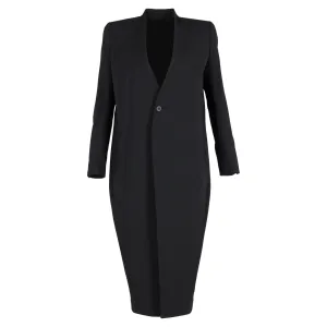 Rick Owens Mid Length Coat in Black Wool