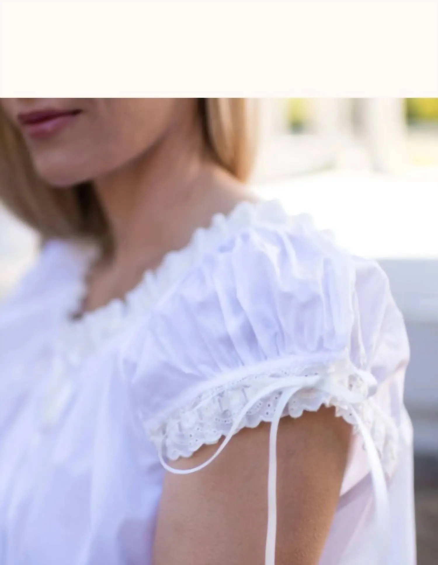 Ruthie Nightgown Dress In White