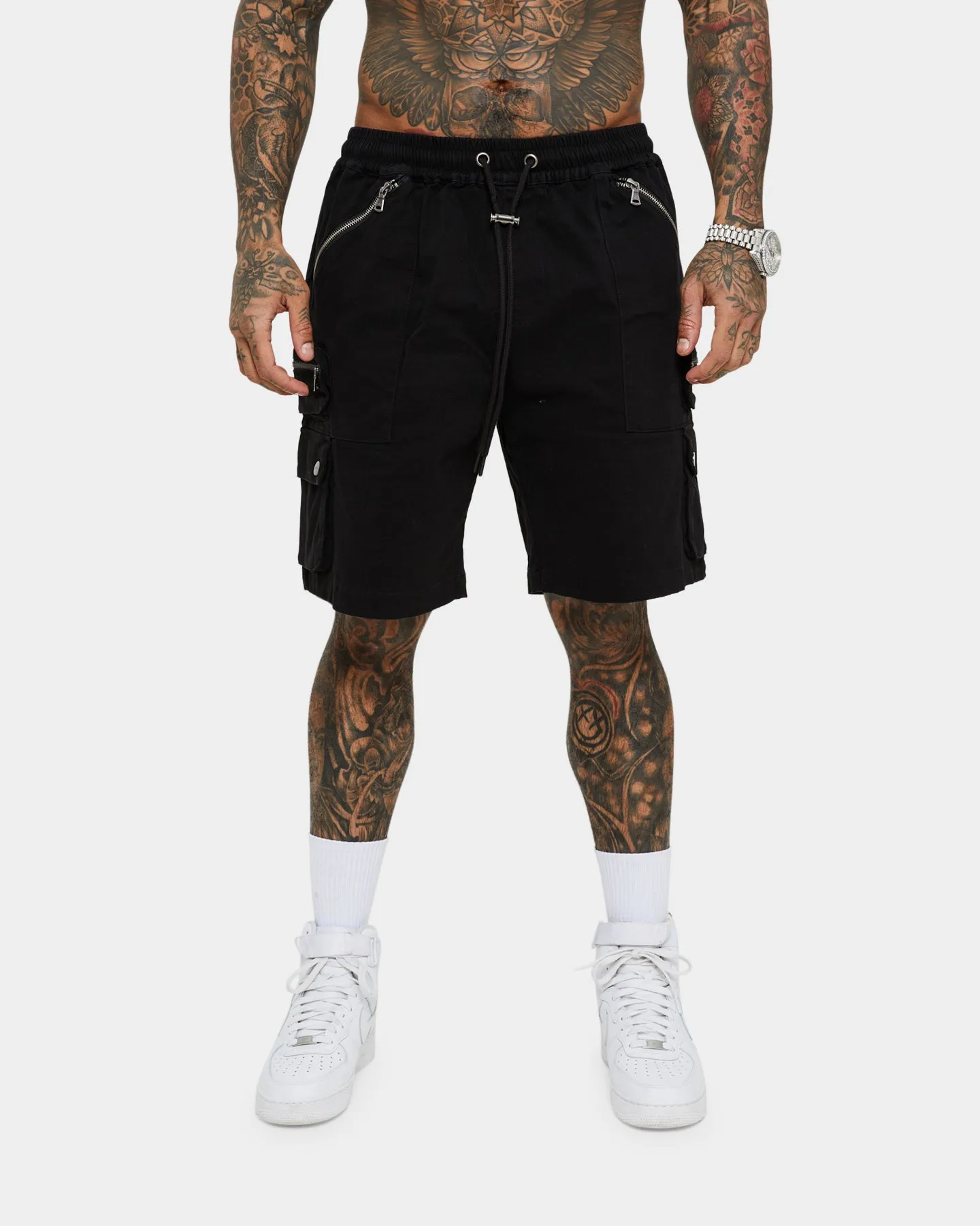 Saint Morta Desolation Cargo Shorts Black