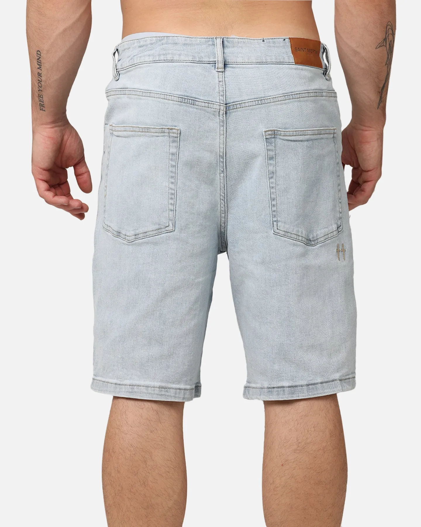Saint Morta Essential Denim Shorts Light Blue Denim