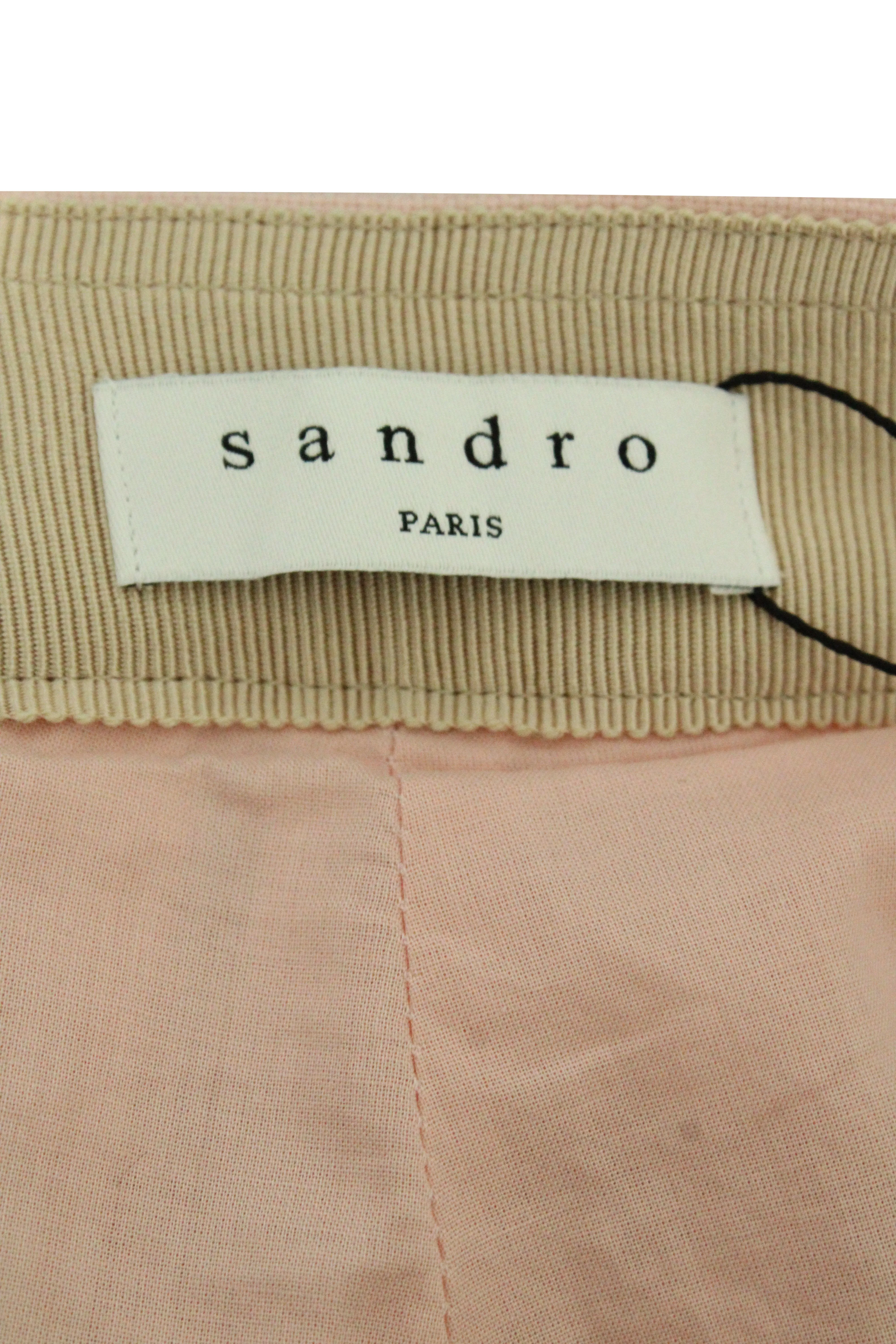 Sandro Paris Ruffled Detail Shorts in Pink Polyester