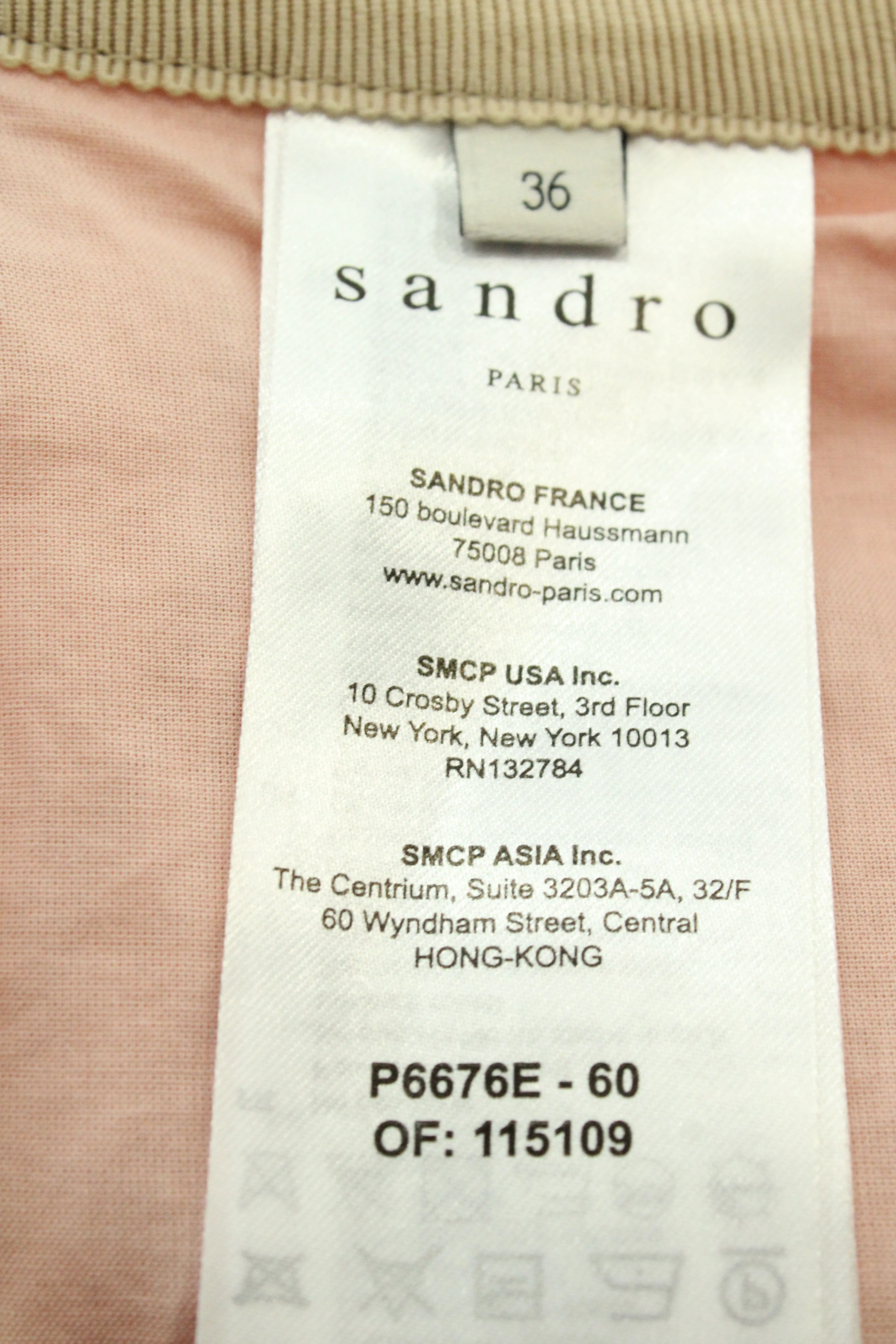 Sandro Paris Ruffled Detail Shorts in Pink Polyester