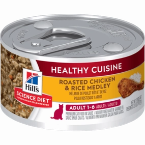 Science Diet Healthy Cuisine Roasted Chicken & Rice Medley Adult Canned Cat Food, 2.8oz