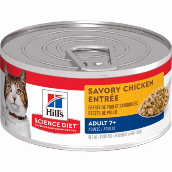 Science Diet Savory Chicken Entree Adult 7  Canned Cat Food, 5.5oz