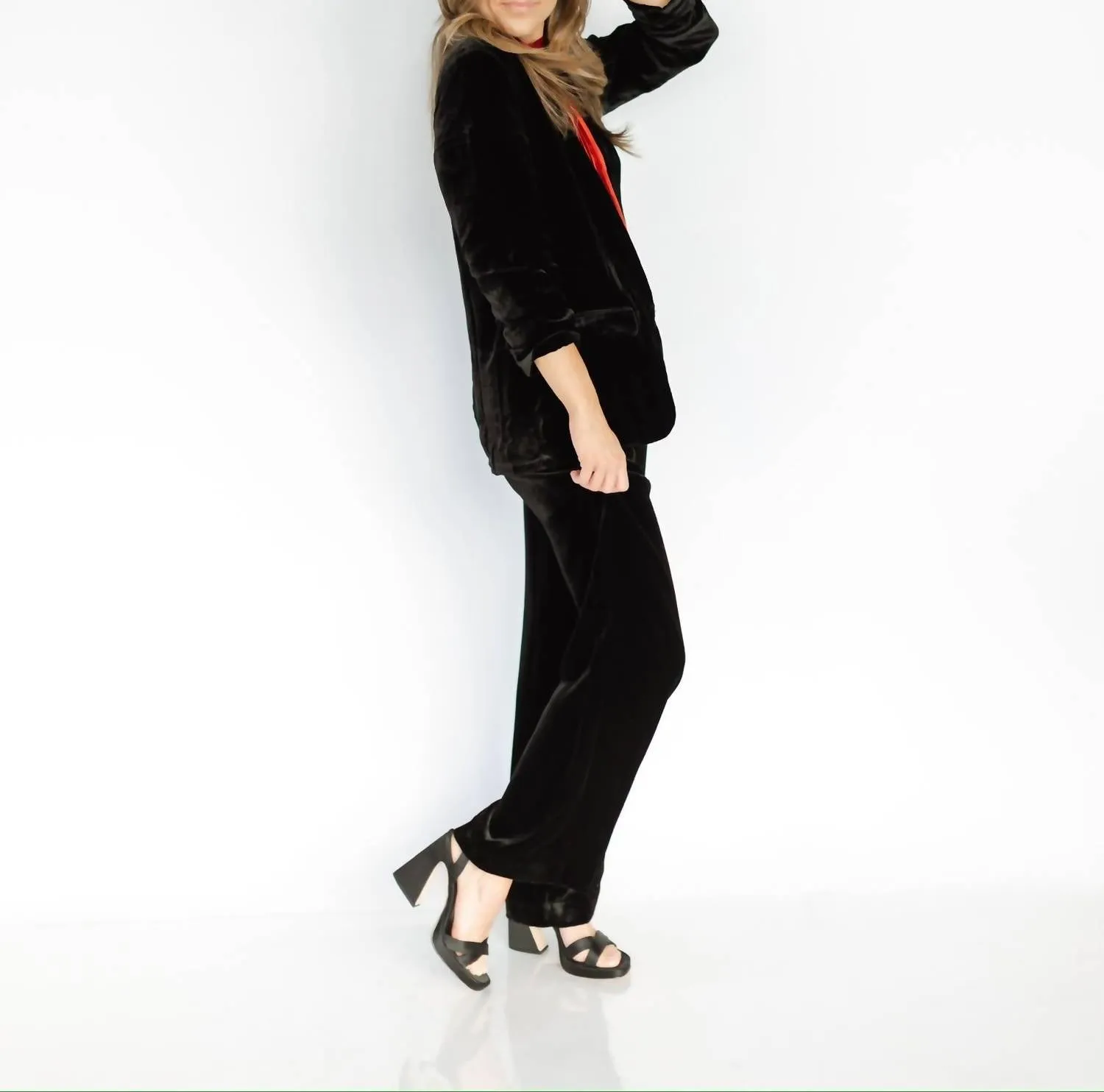 Scrunch Sleeve Jacket In Black