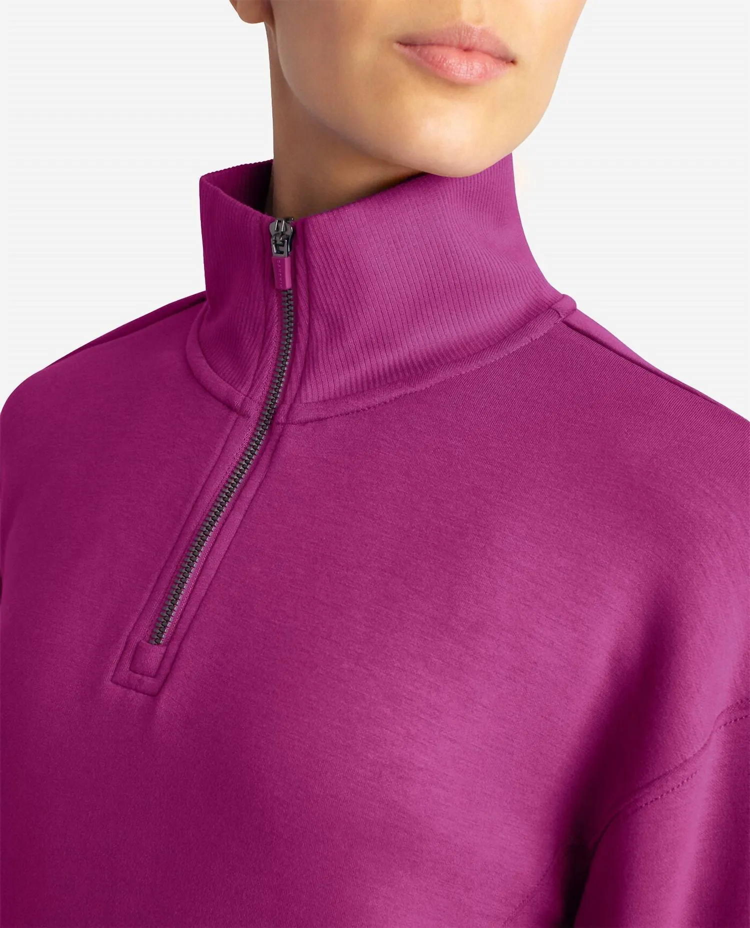 Scuba Corset Half-Zip Jacket In Vivid Viola