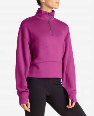 Scuba Corset Half-Zip Jacket In Vivid Viola