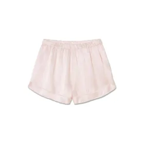 Spencer Satin Short High Waist With Ruffles In Blush
