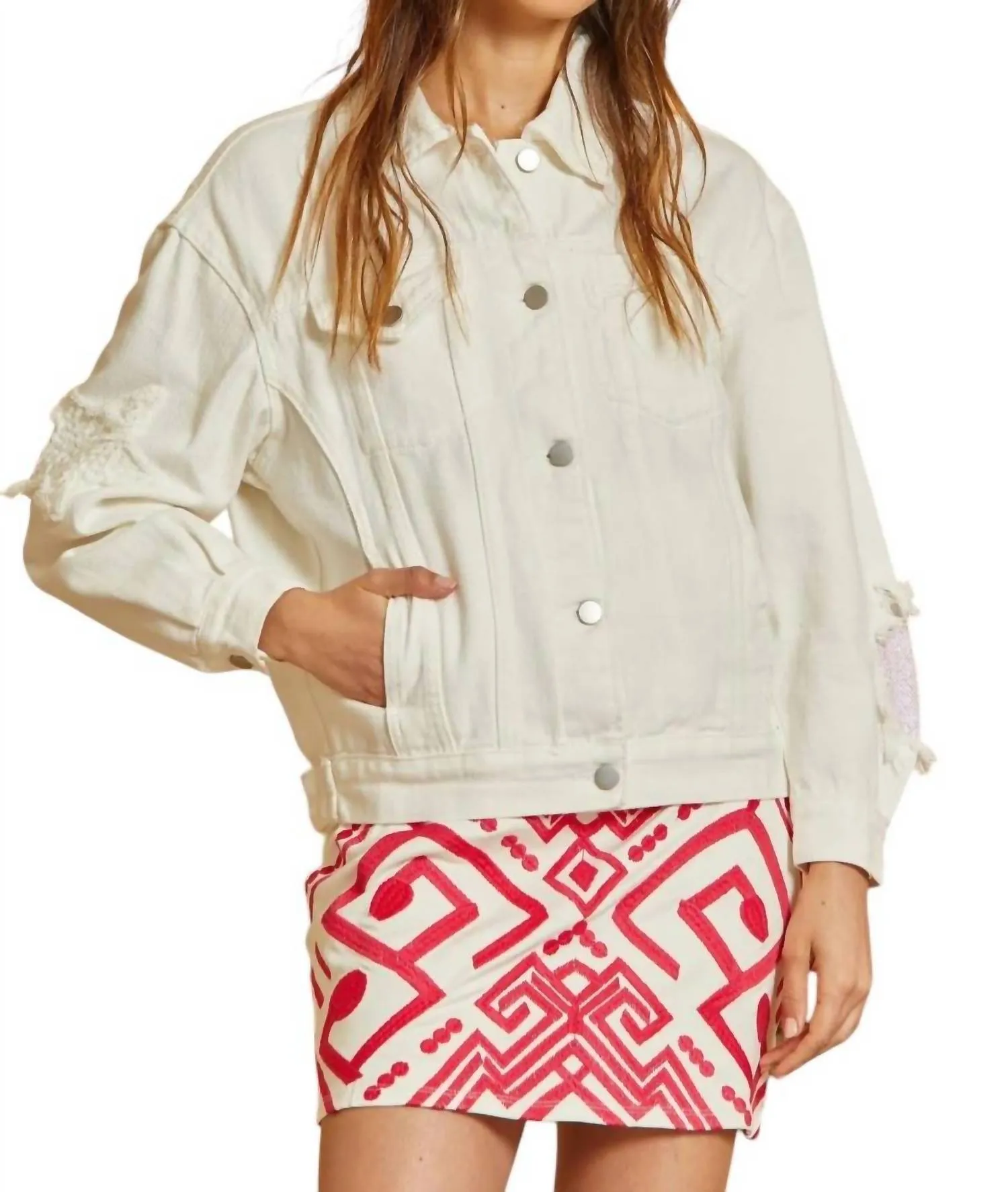 Star Of The Show Jacket In Ivory
