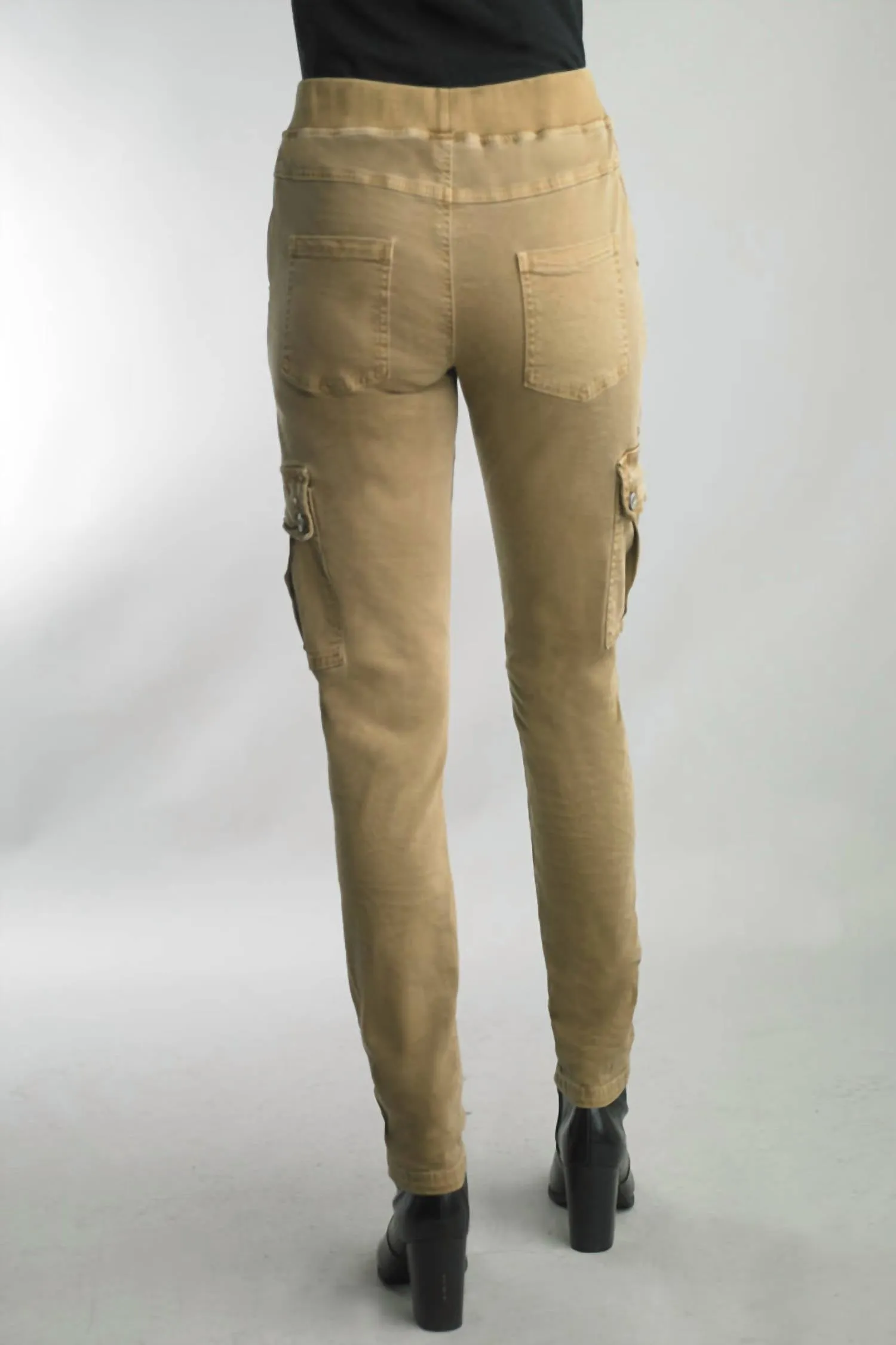 Stretch Cargo Pants In Camel