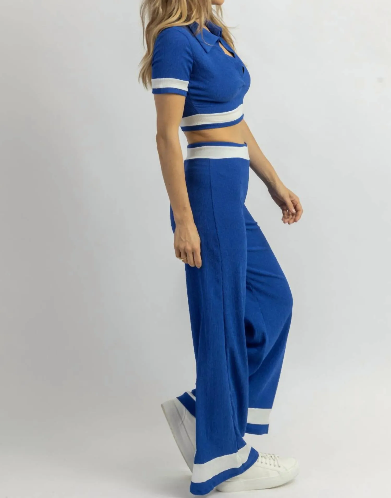 Striped Pant Set In Pacifica