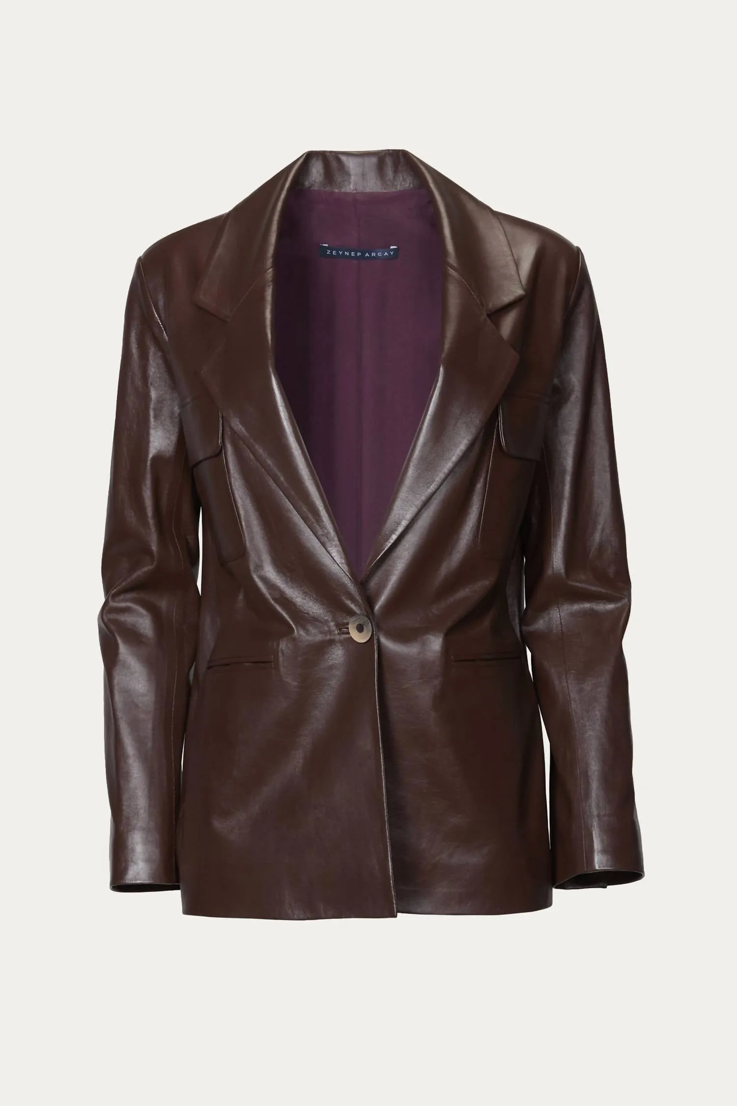 Suit Leather Jacket In Plum