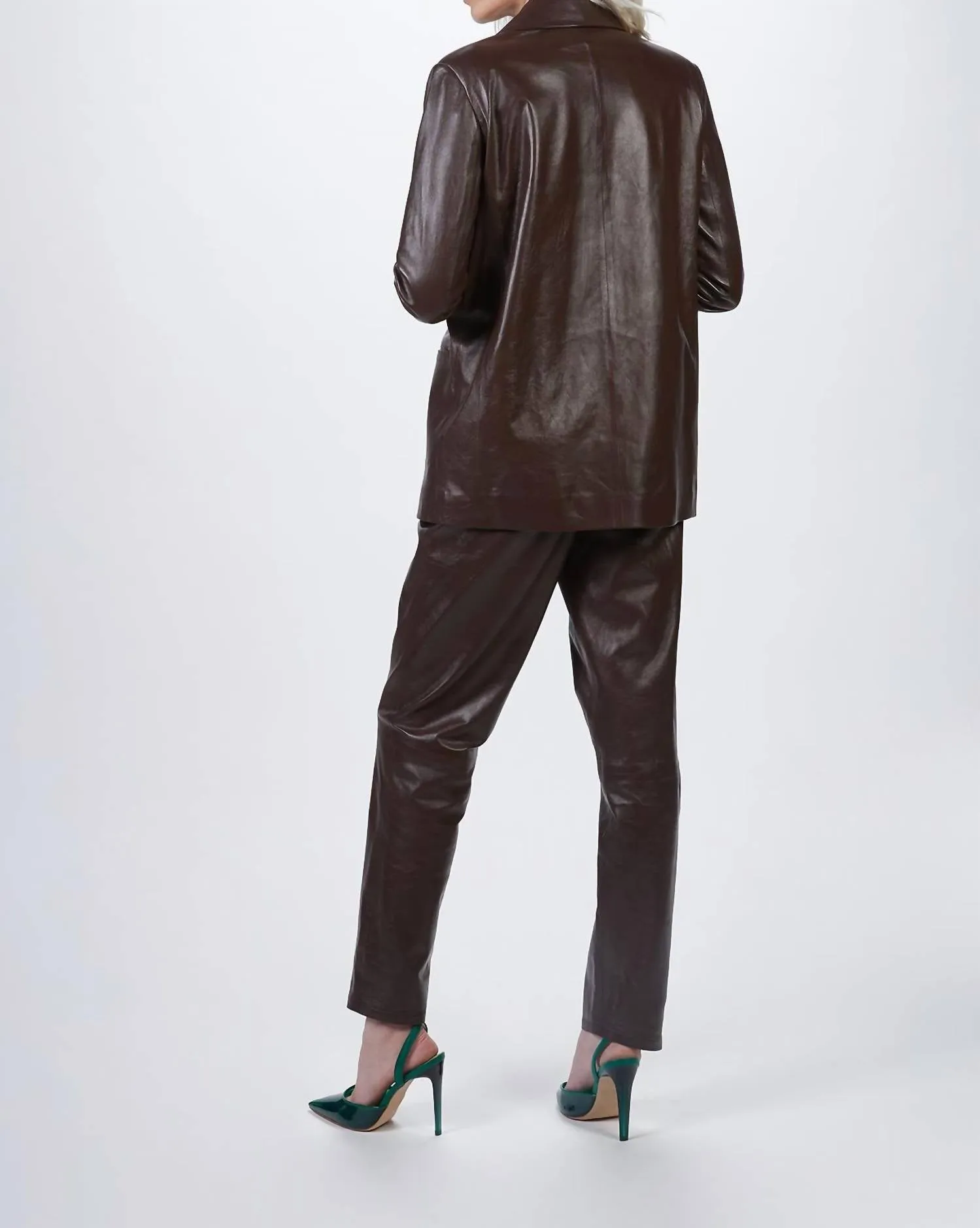 Suit Leather Jacket In Plum