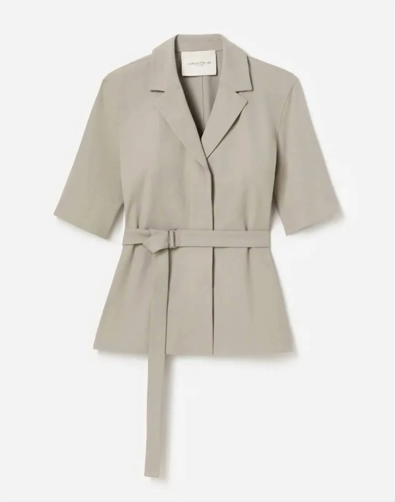 Techno Stretch Twill Short Sleeve Jacket In Hickory