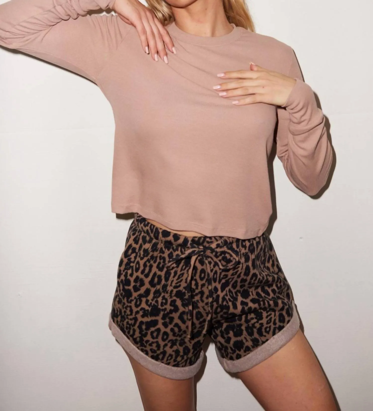 Terry Rolled Short In Leopard