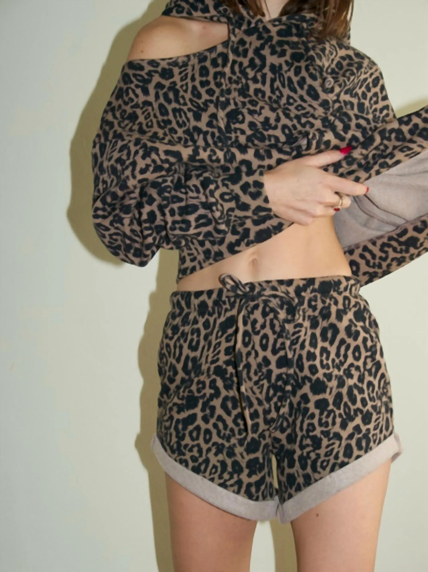 Terry Rolled Short In Leopard