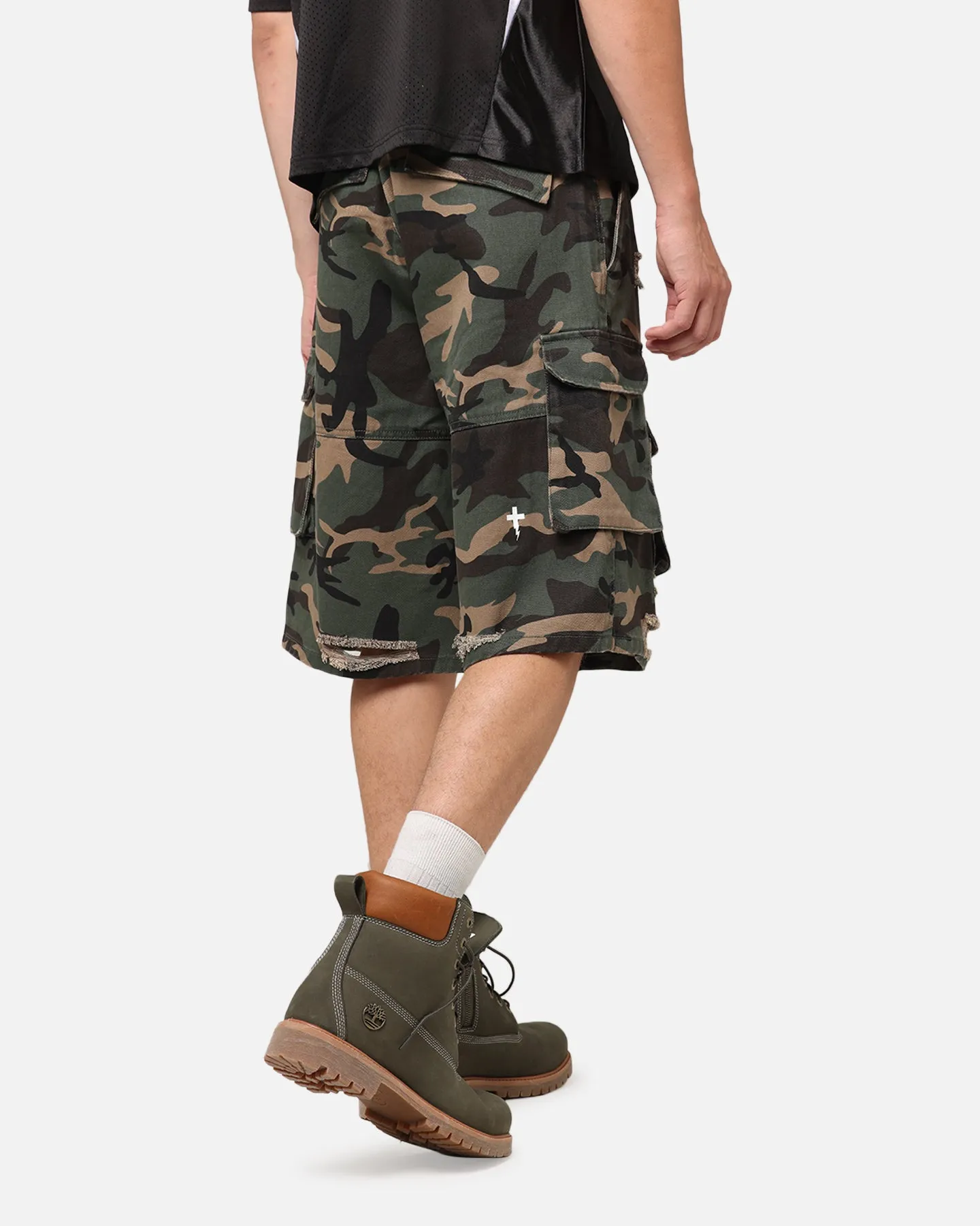 The Anti Order Artillery Baggy Cargo Shorts Woodland Camo