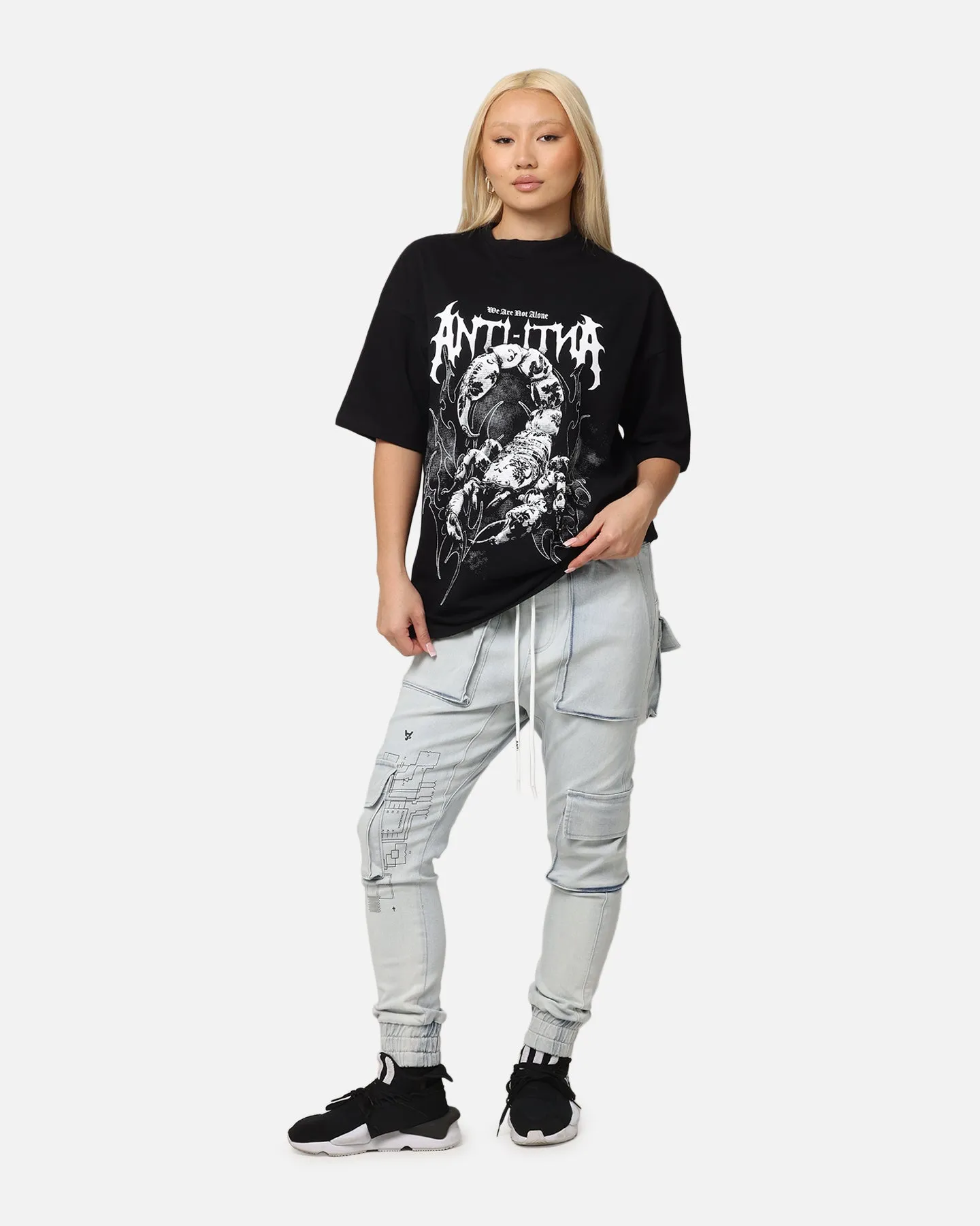 The Anti Order Invasion Mock Neck T-Shirt Black