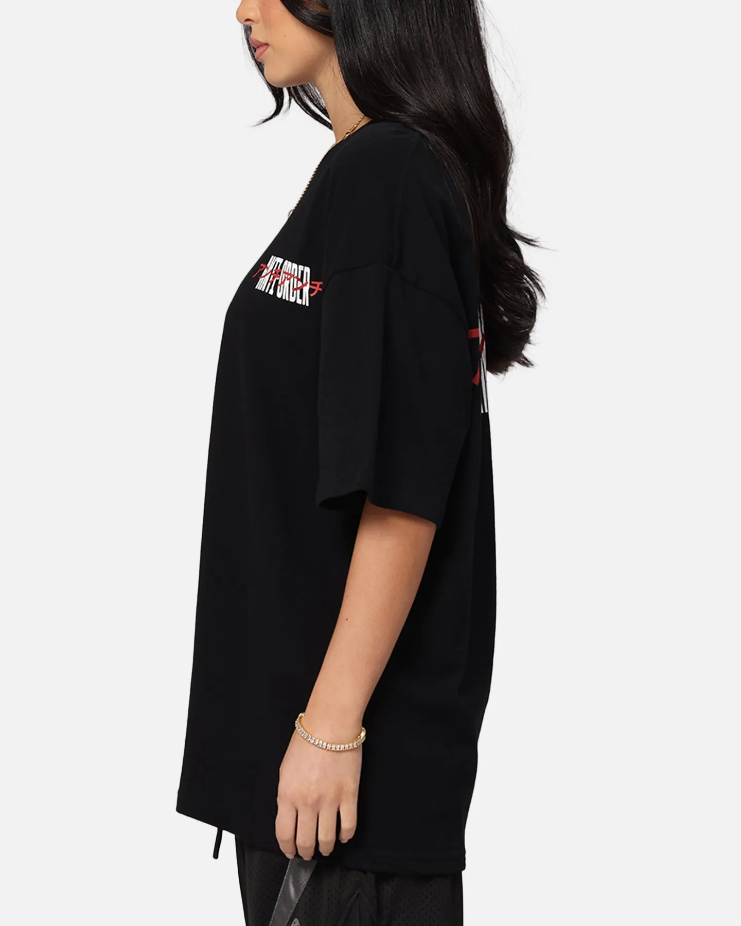 The Anti Order Junya Drop Shoulder T-Shirt Black