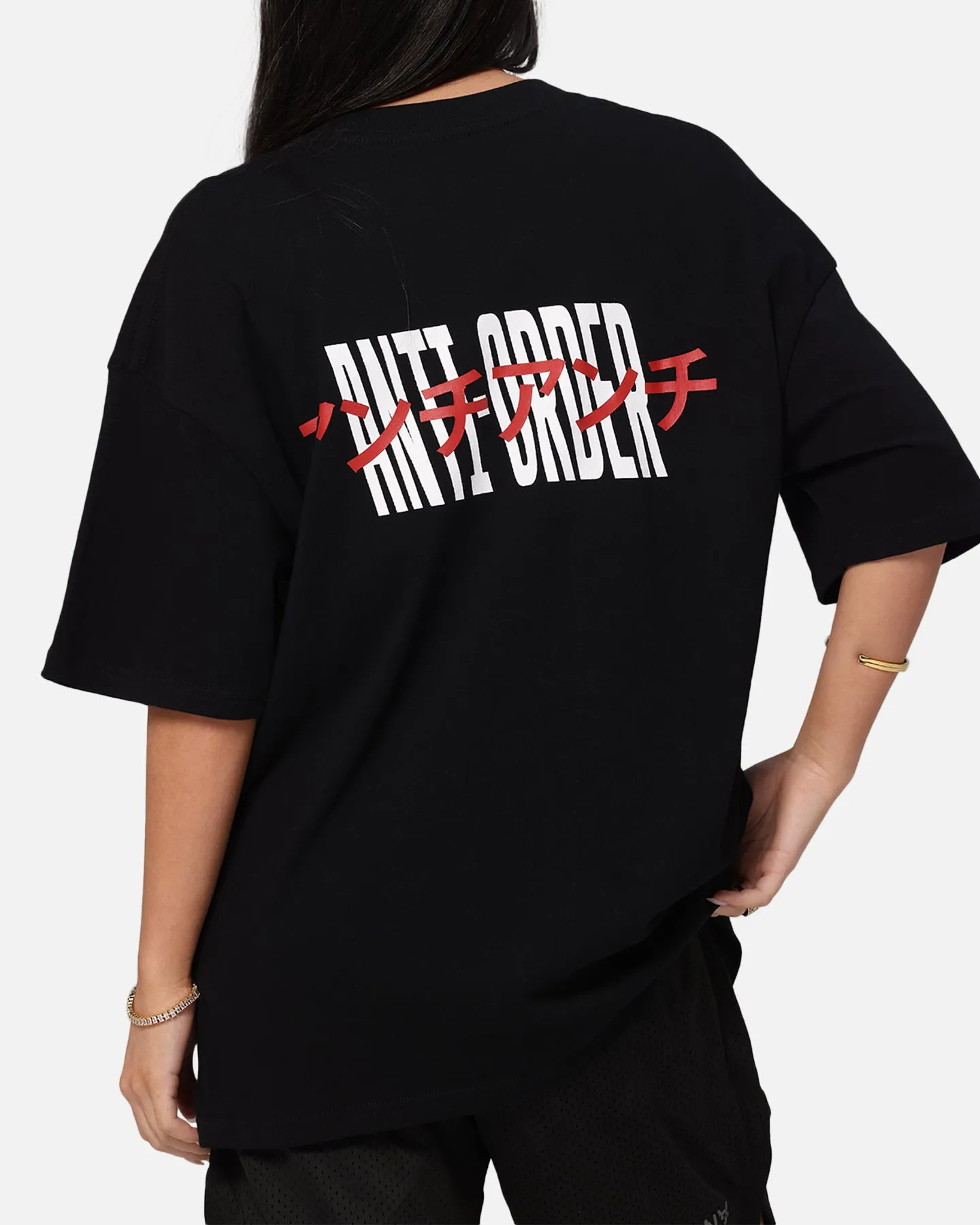 The Anti Order Junya Drop Shoulder T-Shirt Black