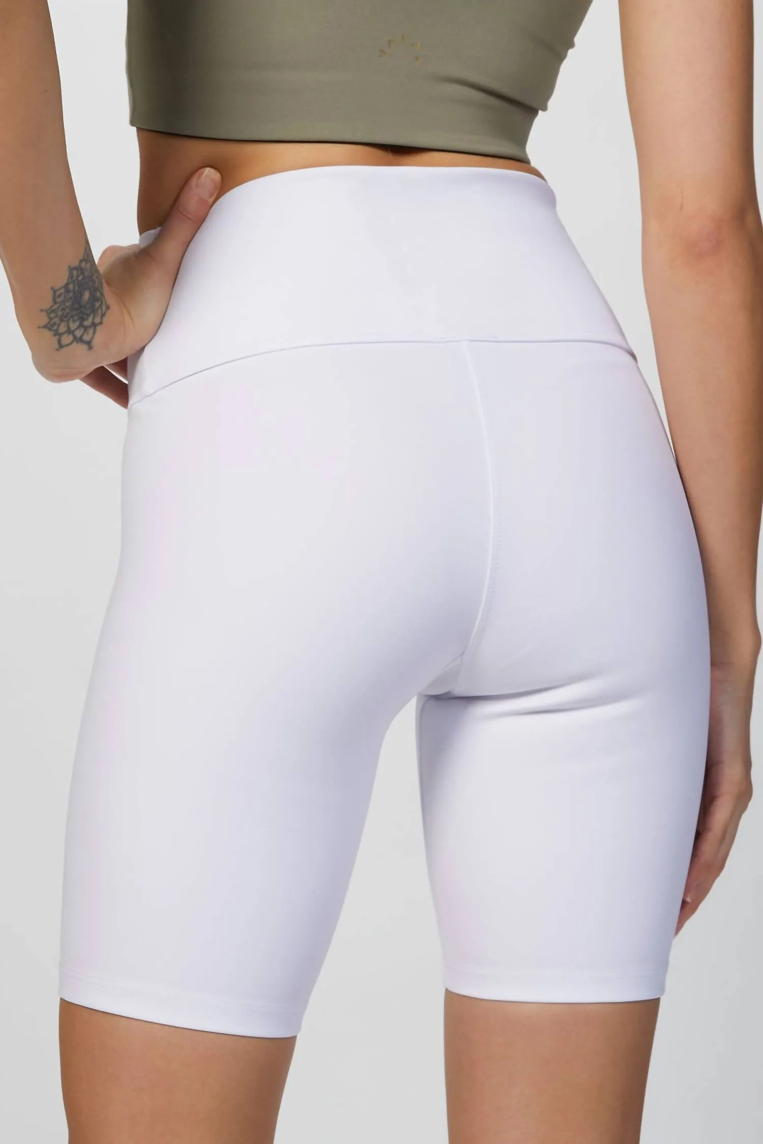 The Bike Short In White