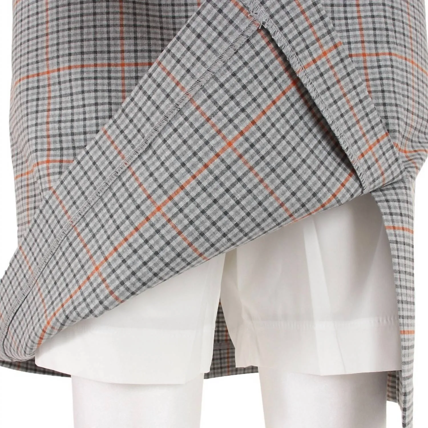The Scarlata Skort In Mini Plaid, Tones Of Grayish Brown