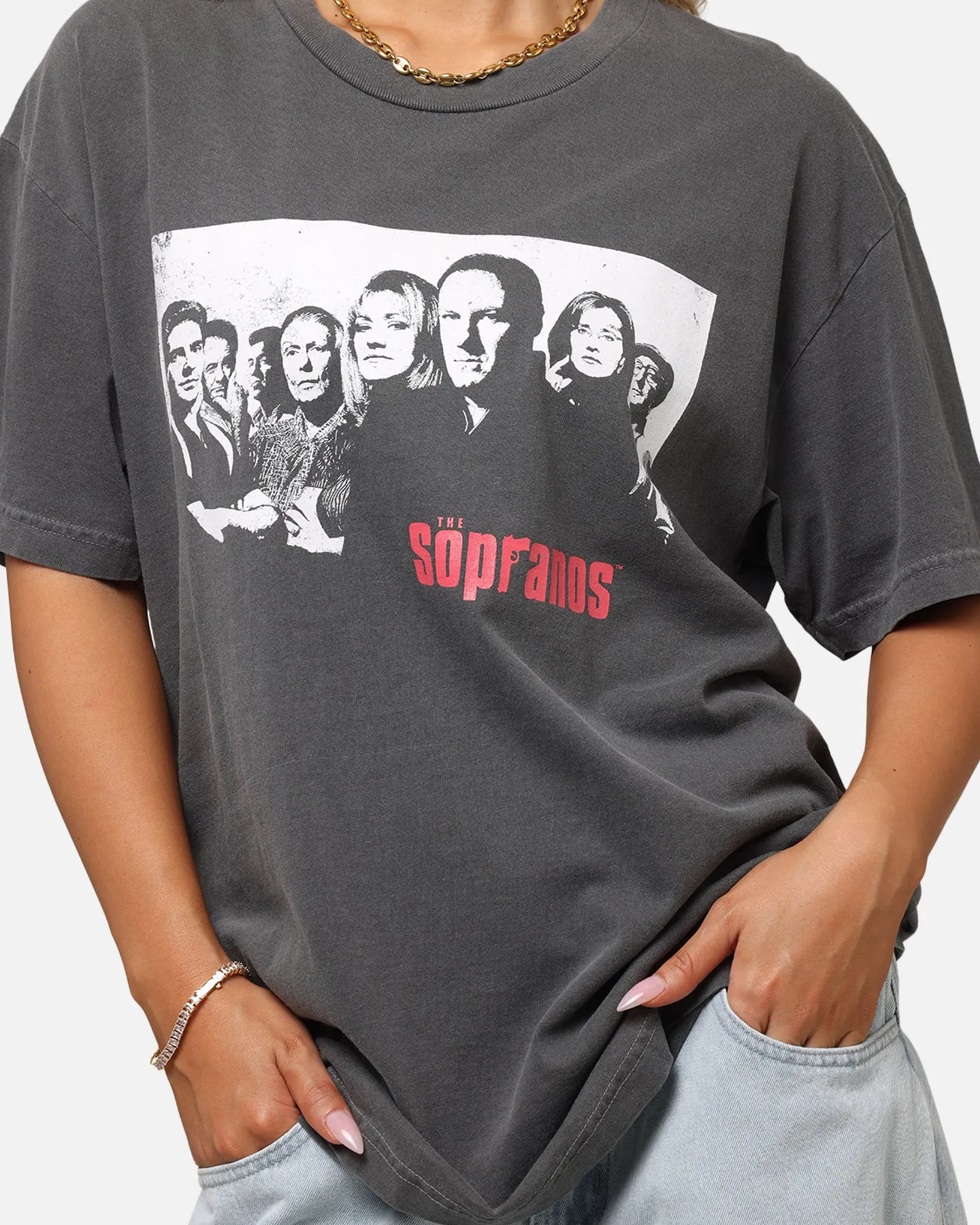 The Sopranos Post Established 1999 Vintage T-Shirt Faded Black