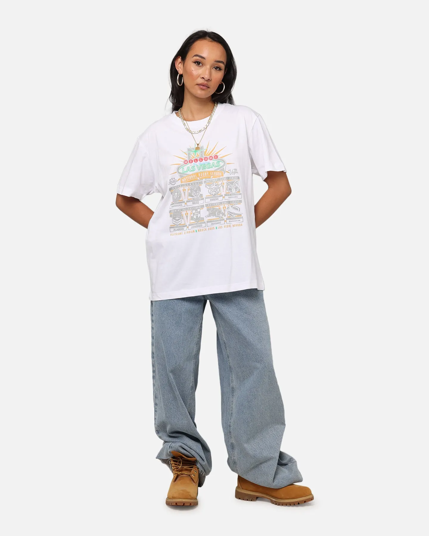 Tidwell NRL 2025 Las Vegas Round Sign T-Shirt White