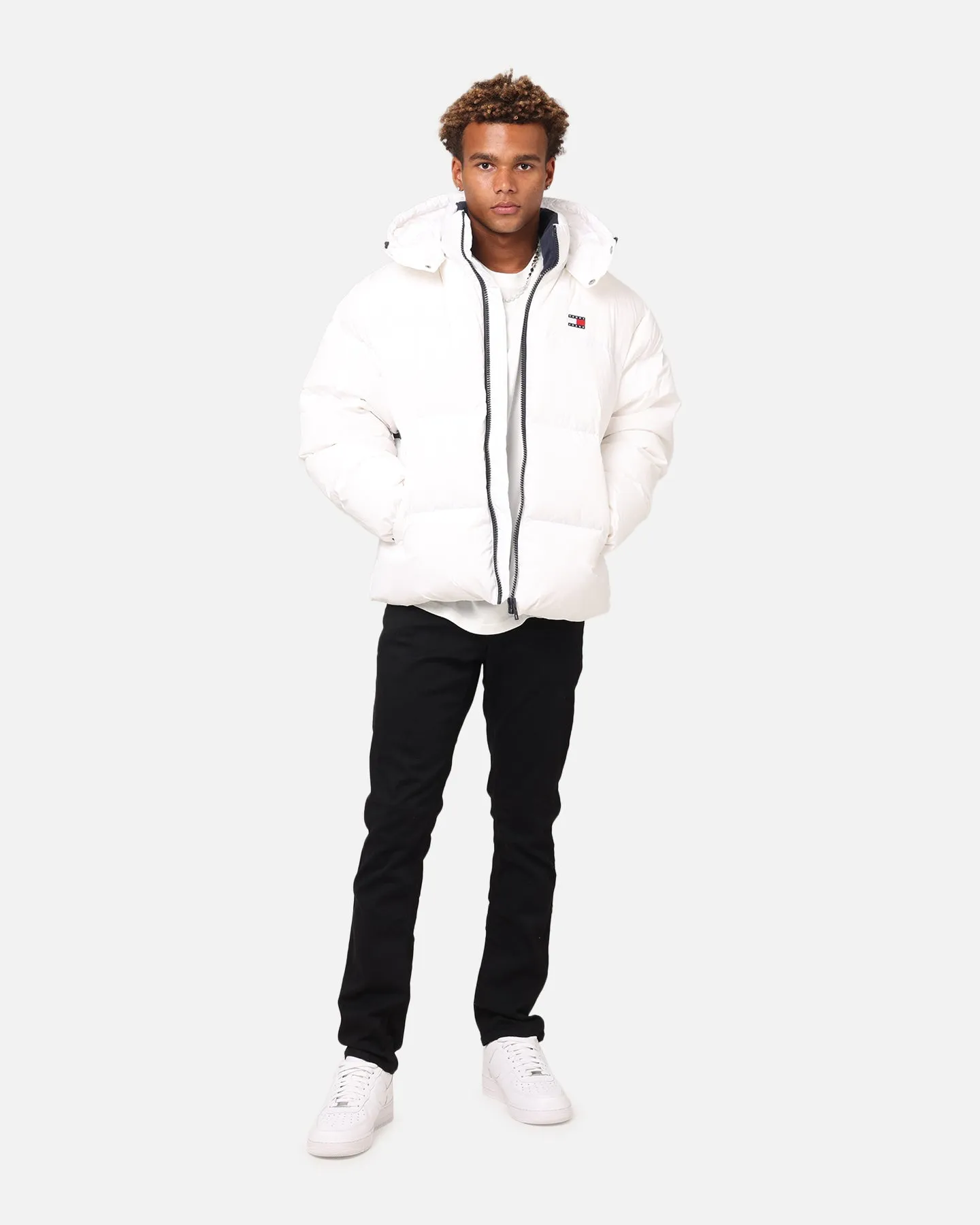 Tommy Jeans TJM Flag Back Puffer Jacket White