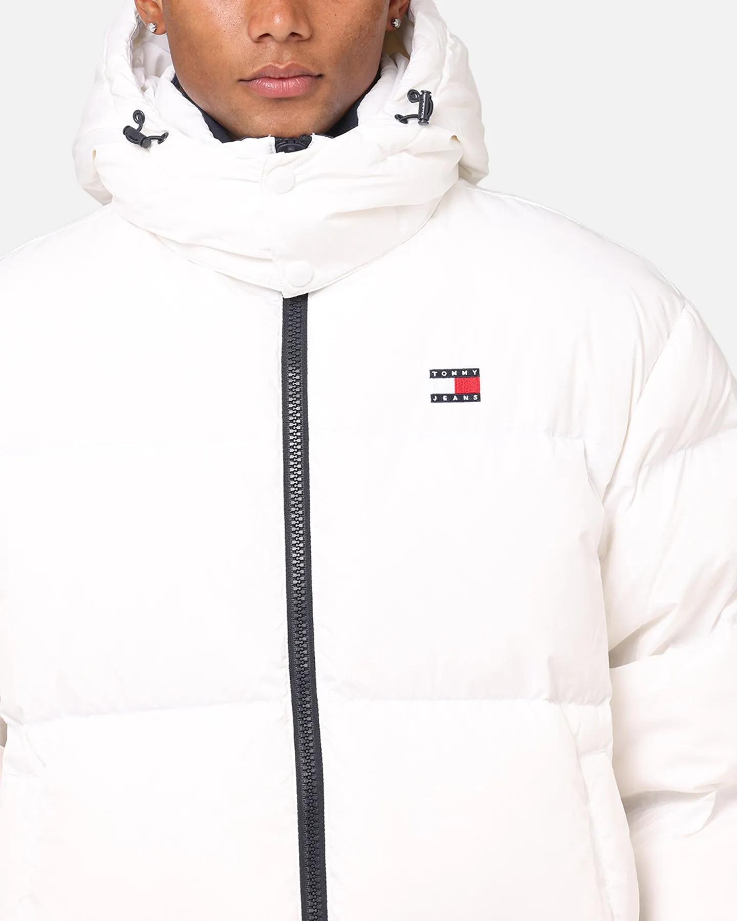 Tommy Jeans TJM Flag Back Puffer Jacket White