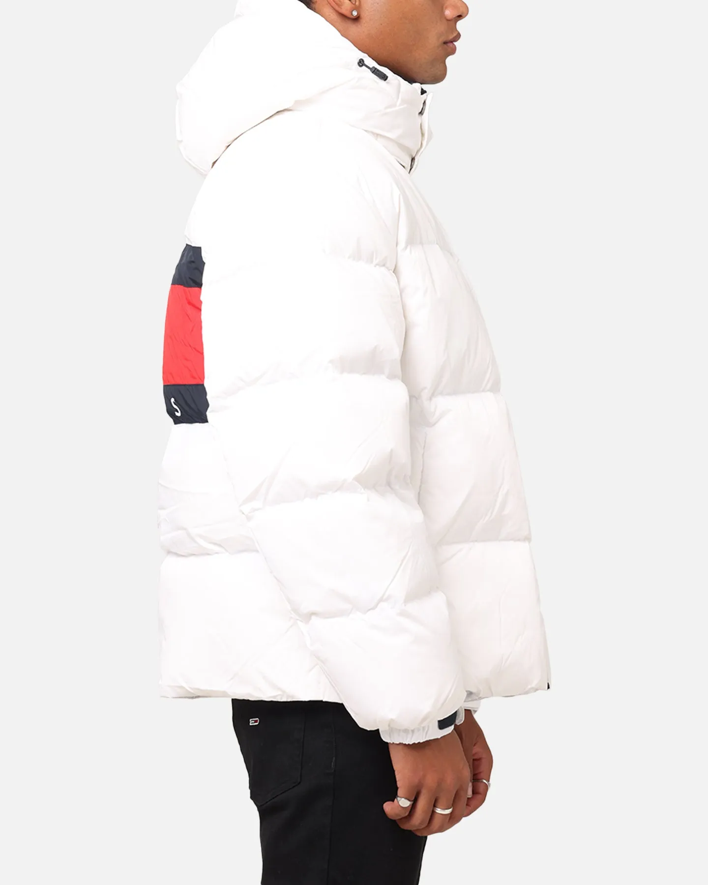 Tommy Jeans TJM Flag Back Puffer Jacket White