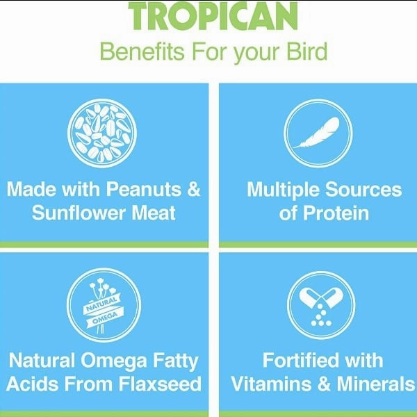 Tropican Lifetime Formula 4mm Granules for Parrots