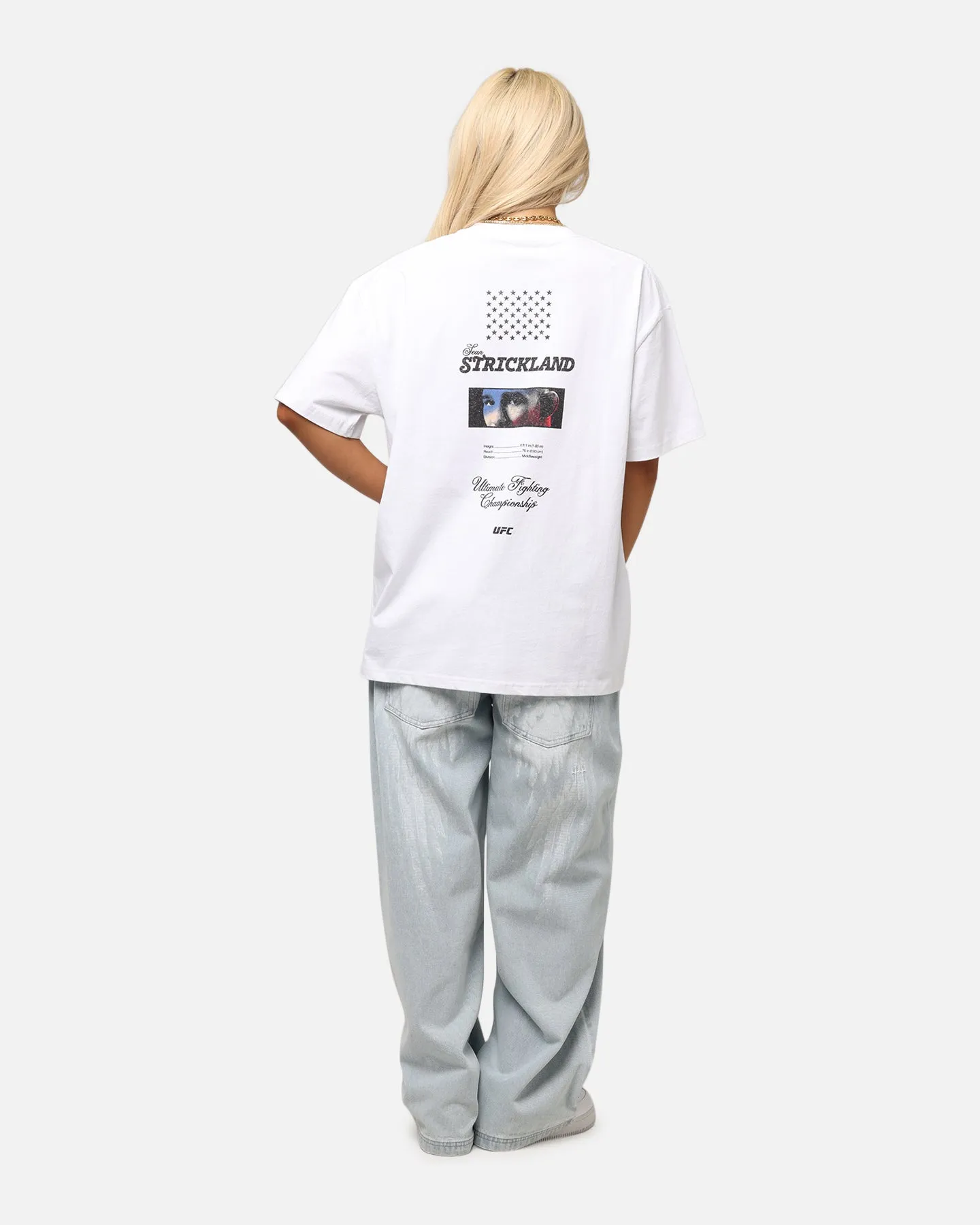 UFC By Culture Kings Sean Strickland Heavy T-Shirt White