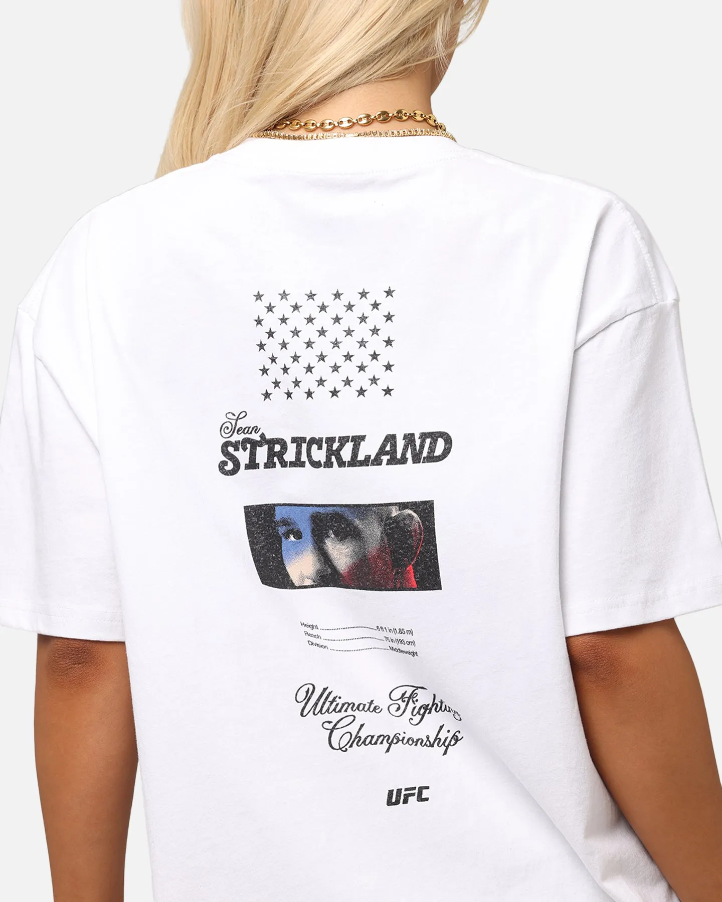UFC By Culture Kings Sean Strickland Heavy T-Shirt White