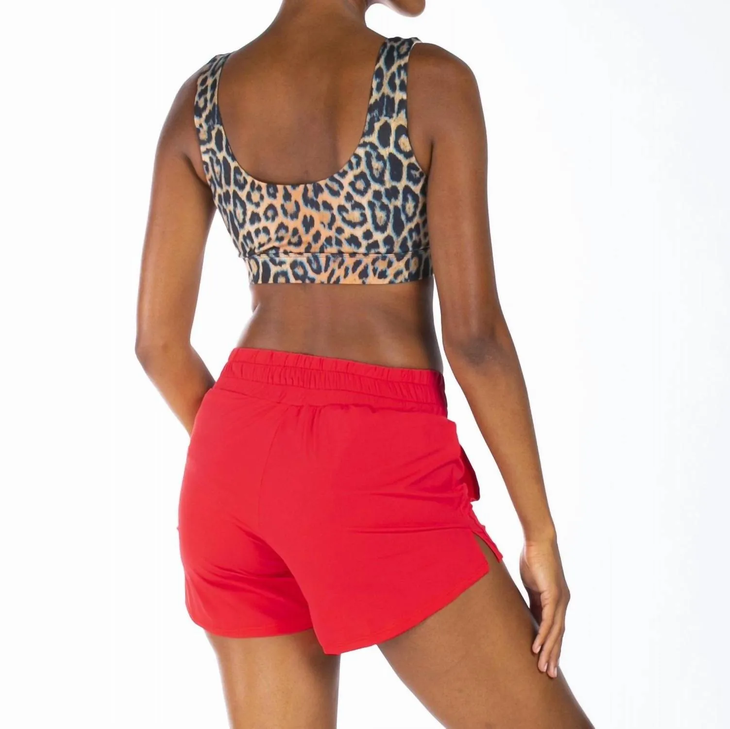 Utility Shorts In Heroine Red