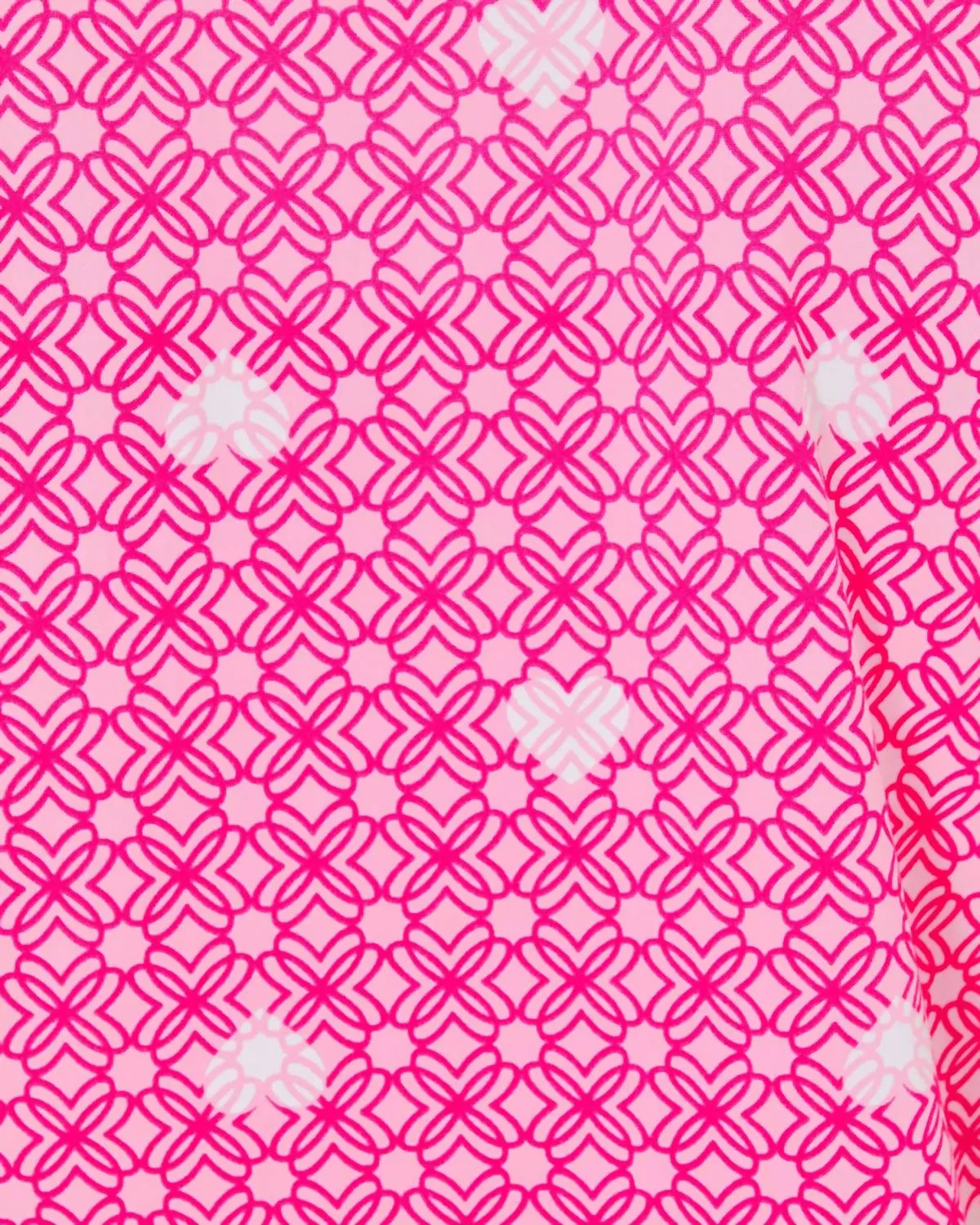 Valaine Pajama Top In Passion Fruit Pink Fluttering Hearts