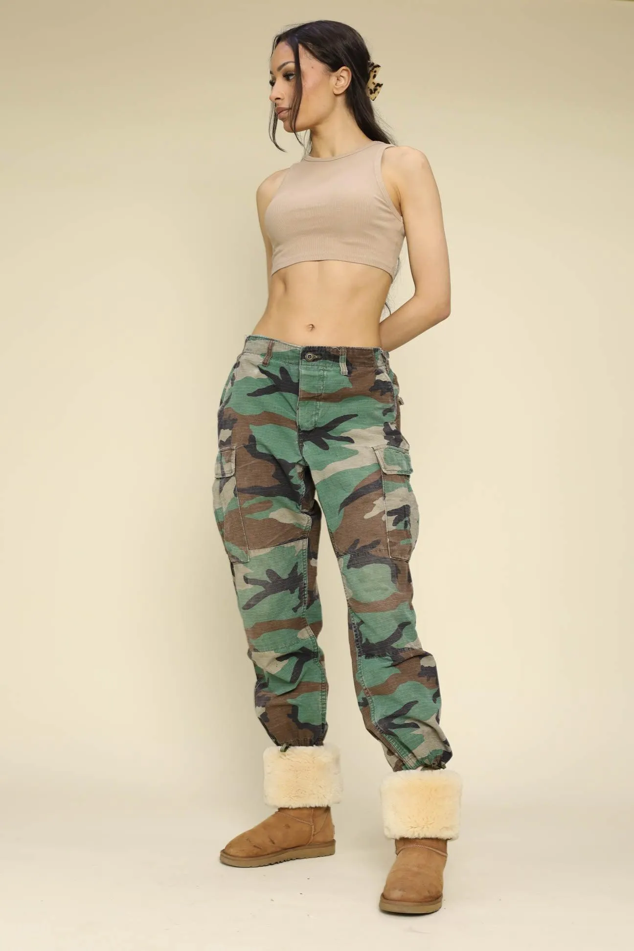 Vintage Camo Woodland Pants - XS, L, XL