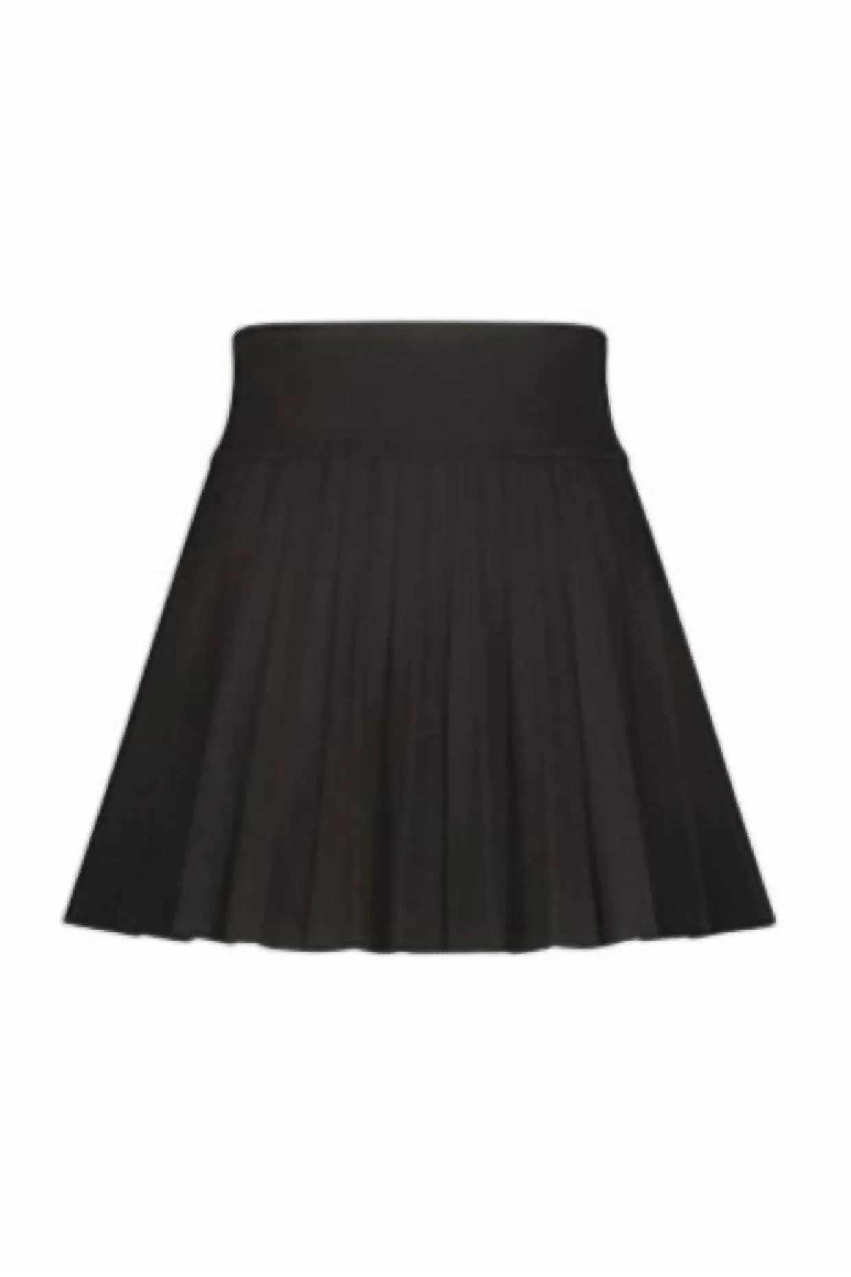 Viscose Pleated Tennis Skort In Black