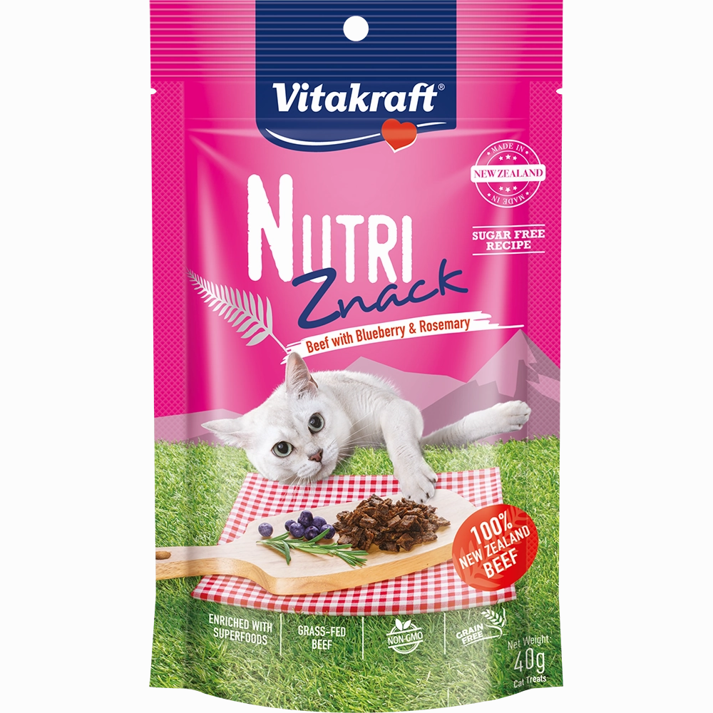 Vitakraft Cat Nutri Znack Beef with Blueberry & Rosemary 40g